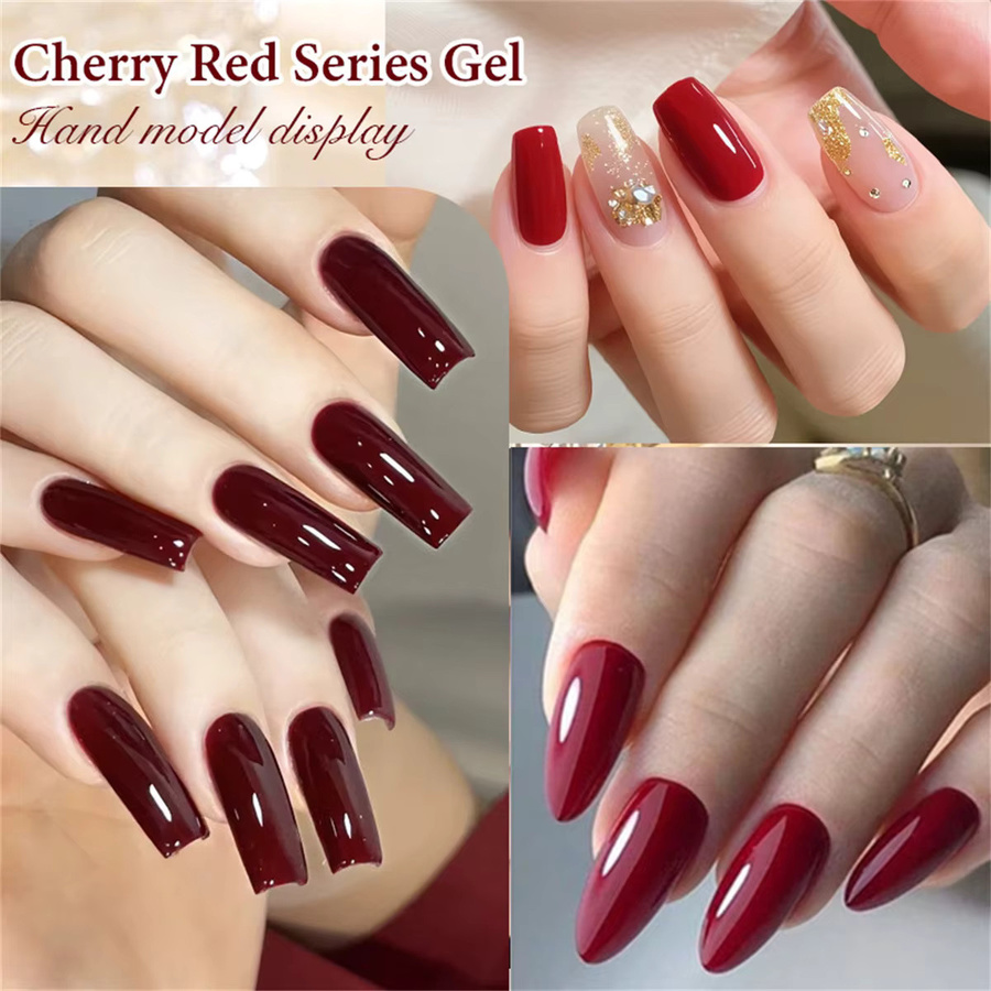 Four Lily Nagellack Set, 6 x 10 ml, Glänzend, Wein Rot Kaffee Braun Gel - Bild 4
