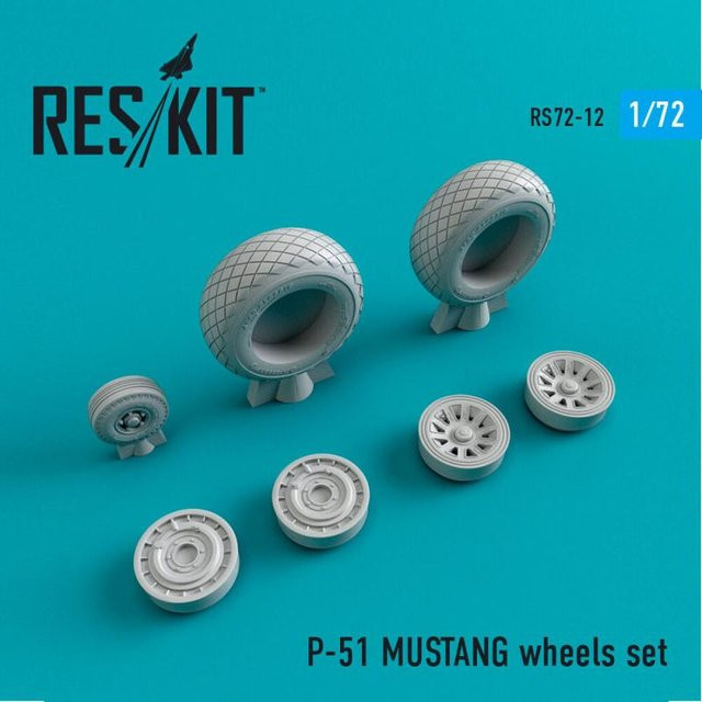 ResKit Models P-51 Mustang Wheels Set, Zubehör, 1:72 - Bild 1
