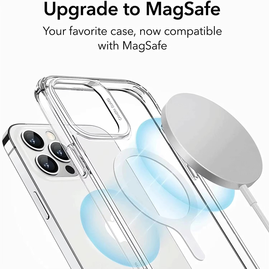 10 Stück MagSafe Metall Ring Aufkleber als Magnet Konverter Adapter für iPhone und Samsung zur Nutzung mit kabellosem Ladegerät und Auto Halterung in Silber - Bild 2