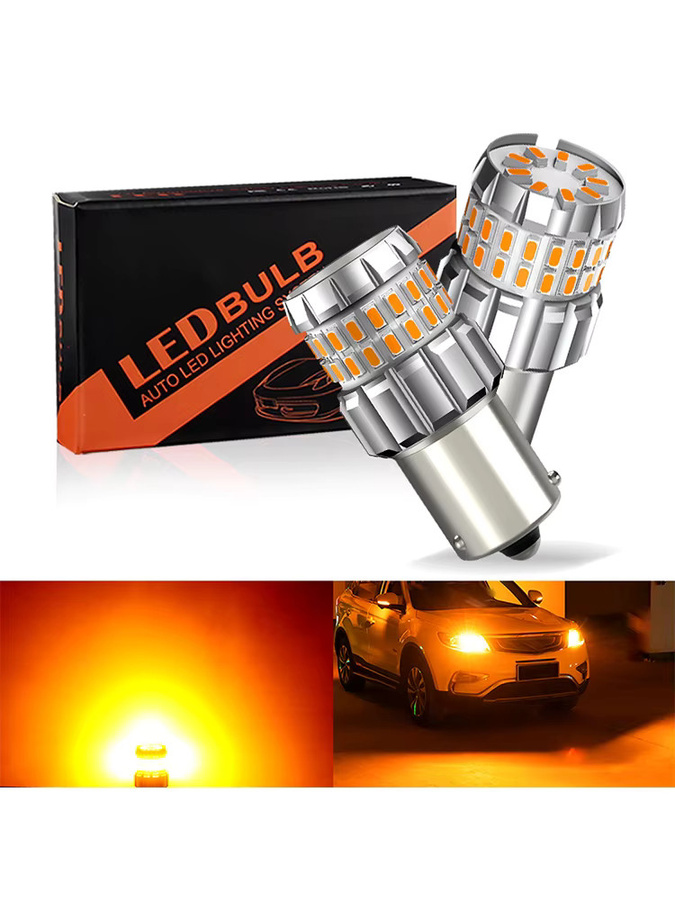 SAARMAT 2er Set LED Blinker Glühbirnen PY21W BAU15S 1156 Canbus Fehlerfrei in Silber für Ford Focus 2 3 4 - Bild 7