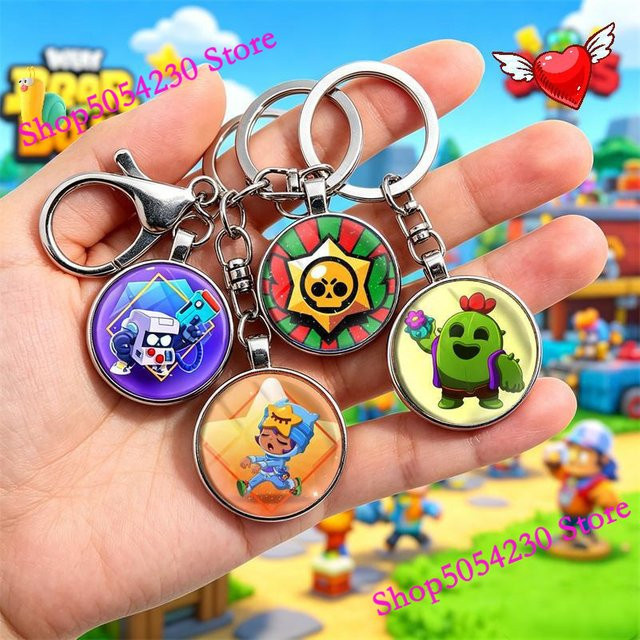 Brawl Stars Schlüsselanhänger Leon Spike Crow, Spielfigur, Kunststoff - Bild 1