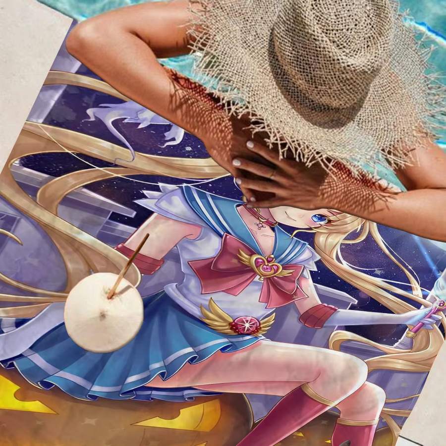 S-Sailor M-moons Mikrofaser-Handtuch in Multicolour, saugfähiges und schnell trocknendes Strandtuch für Yoga und Schwimmen - Bild 2