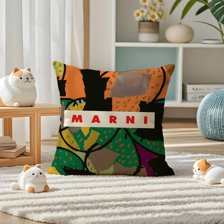 M-mARNI Modekissenbezug aus doppelseitigem Plüsch in Schwarz und Multicolour, quadratisch, B/T/H: 30 x 30 x 1 cm - Bild 4