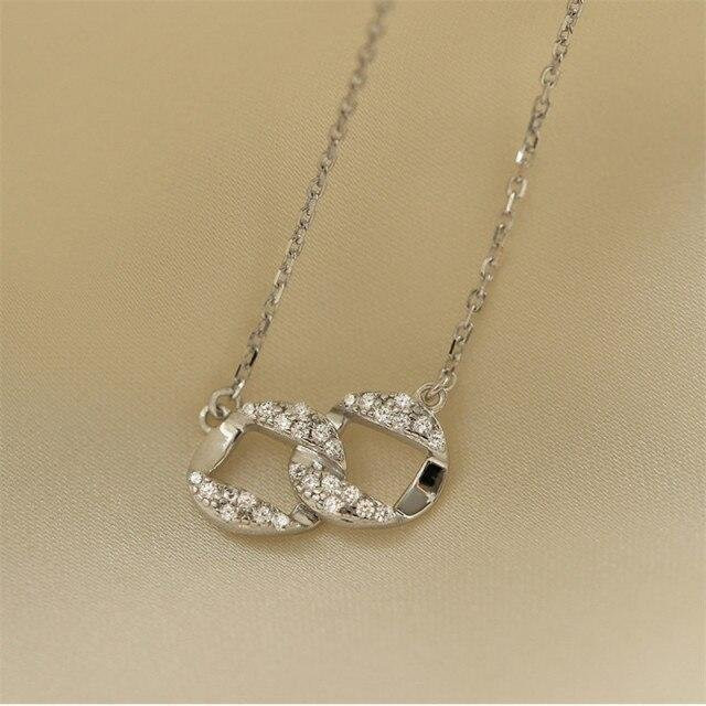 Halskette 925 Silber, Zirkonia, Kreuz Anhänger, Damen - Bild 1