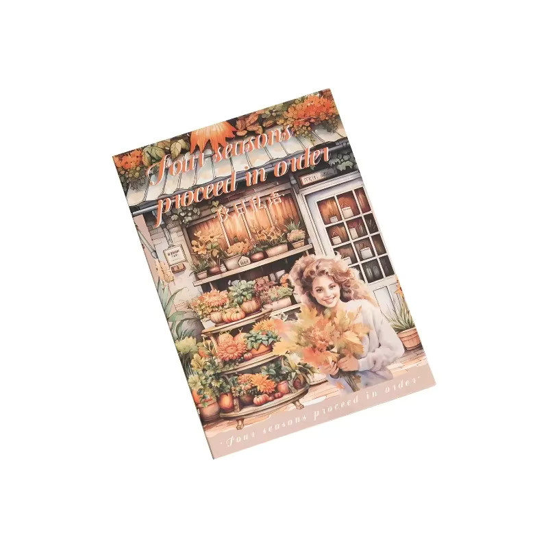 20 Stück dekorative Milch-Buch-Aufkleber für Sammelalben und Handbücher, Vier Jahreszeiten, Mehrfarbig, B: 14,8 cm - Bild 1