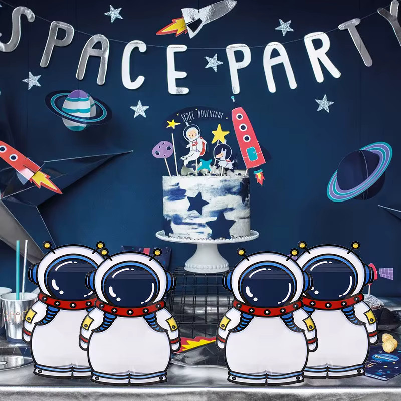 10 Stück ZQNYCY Astronaut Snack Verpackungstaschen aus Kunststoff für Kinder Weltraum Geburtstag Party Dekoration in Mehrfarbig - Bild 4