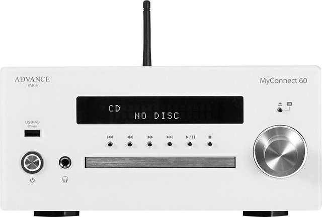 Advance Paris My Connect 60 Mini-System weiß mit Bluetooth, optischem Anschluss und USB-A - Bild 1