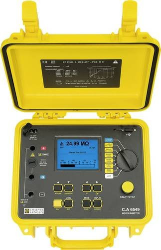 Chauvin Arnoux C.A 6549 Isolationsmessgerät in Gelb mit 500 V, 1000 V, 2500 V, 5000 V und 10 TΩ - Bild 1