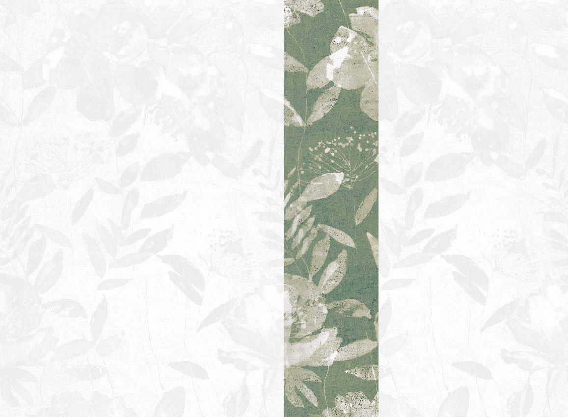 Jannelli & Volpi Mural Lucy Wandgestaltung Green Panel 4 aus Vinyl in Grün mit floralem Muster - Bild 1
