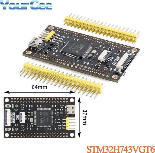 STMicroelectronics STM32H743VGT6 STM32 Core System Learning Development Board Demo-Modul in Schwarz - Bild 1
