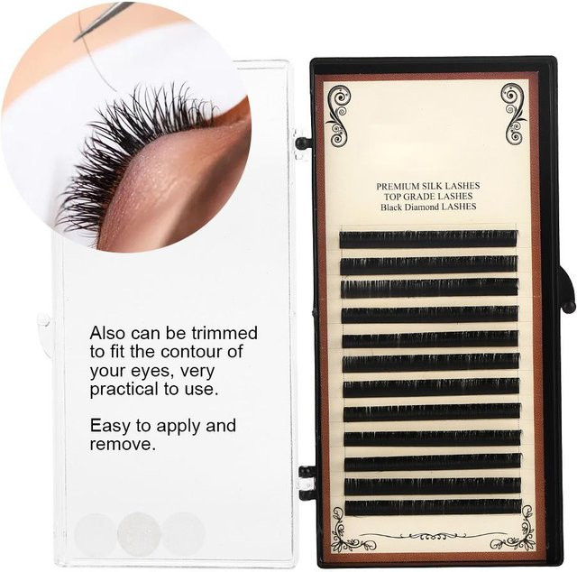 Beautyyy Falsche Wimpern, Schwarz, Seidenprotein - Bild 1