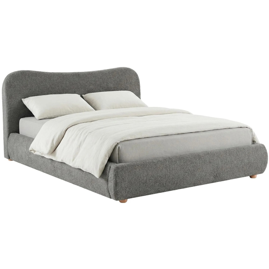 DELUKE Polsterbett OLE Doppelbett mit Stauraum in Dunkelgrau, B/T/H: 181 x 224 x 100 cm - Bild 2