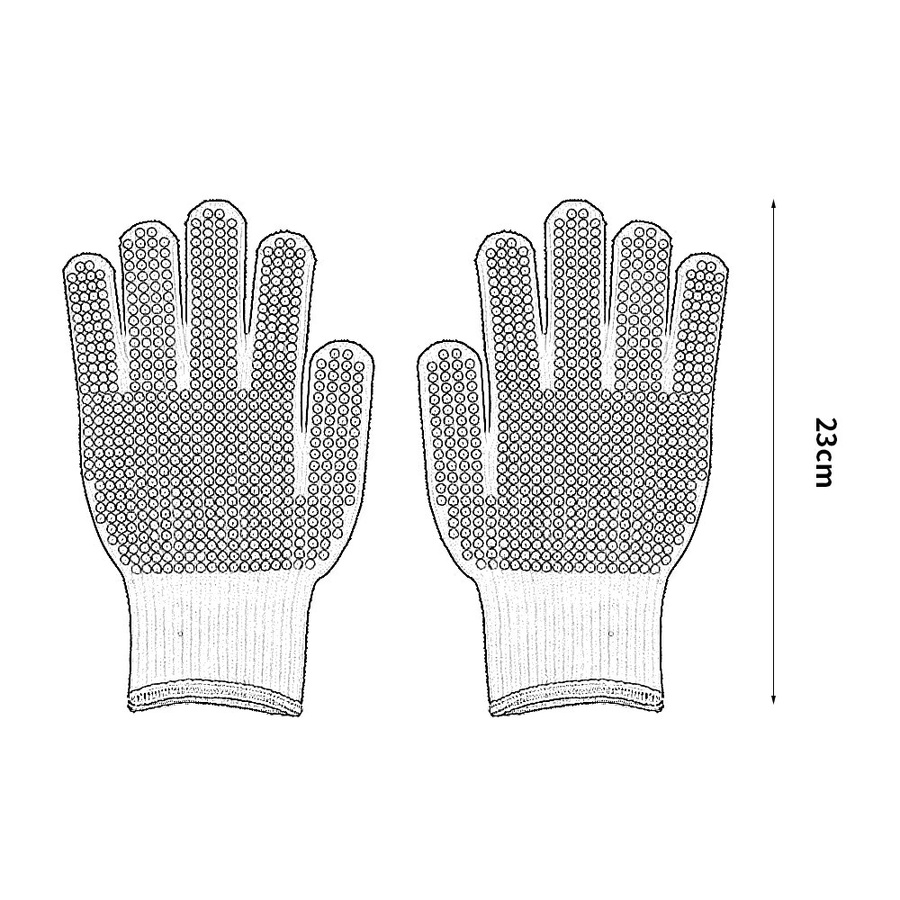 Willstar Hitzebeständige Grillhandschuhe aus Polyester-Baumwolle in Schwarz und Weiß - Bild 2
