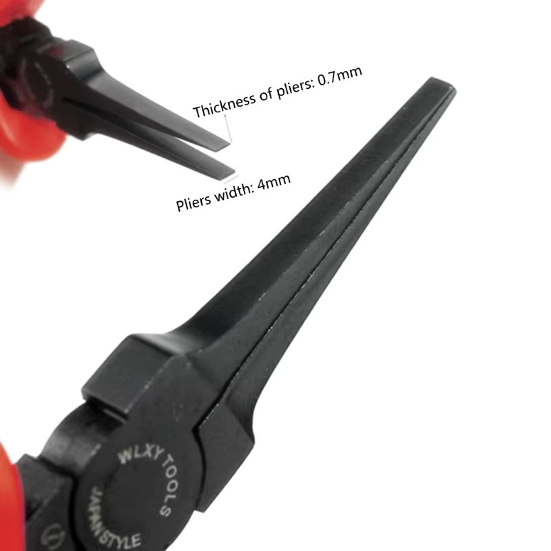 OOTDTY Flachzange Ultra Dünn 4,5 Zoll Zahnlose Spitzzange - Bild 3