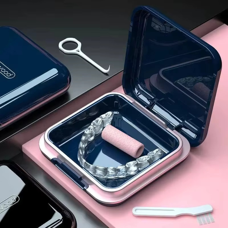 Retainer Fall mit Deckel, Scharnier, Entfernung Werkzeug und Spiegel, Blau - Bild 2