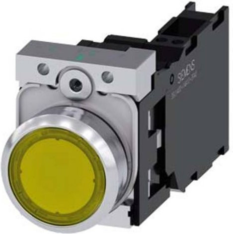 Siemens Drucktaster 3SU1156-0AB30-3FA0 in Gelb aus Metall - Bild 1