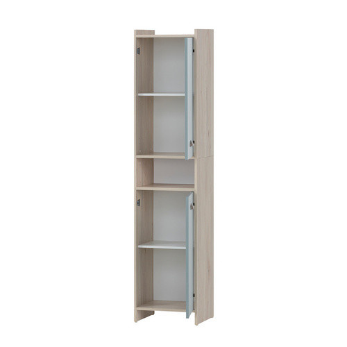 Schildmeyer Hochschrank Lindholm in Sandeiche Nachbildung und Taubenblau, Breite: 40,2 cm, Höhe: 176,3 cm, Tiefe: 33 cm - Bild 2