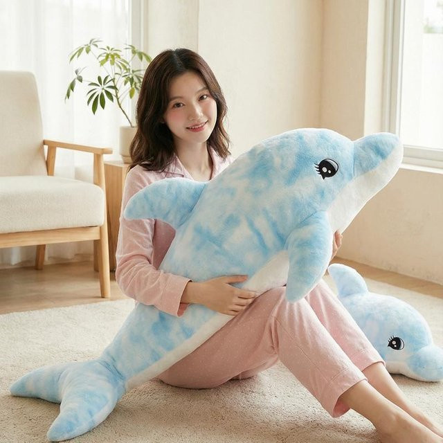 Yiran Health & Beauty Meeresbewohner Delfin Seebarsch Arapaima, Plüsch, Blau Lila - Bild 1