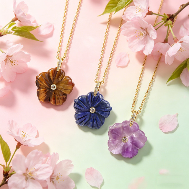 CSJA Jewelry Halskette, Edelstahl, Kristall, Amethyst, Rosa Quarz, Damen - Bild 1