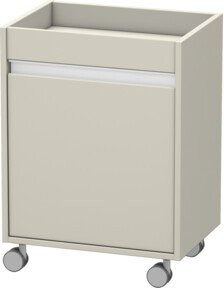 Duravit Rollcontainer Ketho in Taupe mit Tür rechts, B/T/H: 50 x 36 x 67 cm - Bild 1