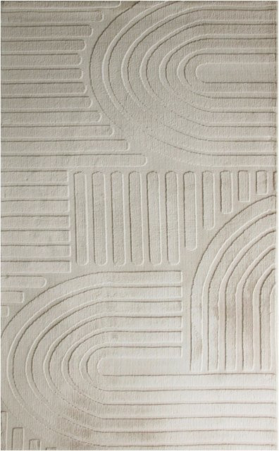 Mömax Kunstfell Bella Teppich in Creme/Beige mit B/T: 100 x 155 cm - Bild 1