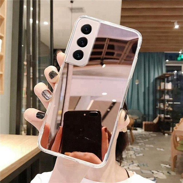 Samsung Galaxy Handyhülle mit Kosmetikspiegel und transparenter Silikonhülle - Bild 1