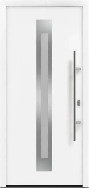 EcoStar Haustür Isopro IP 770S mit Glaseinsatz in Verkehrsweiß, B: 110 cm, H: 210 cm, DIN Rechts - Bild 1
