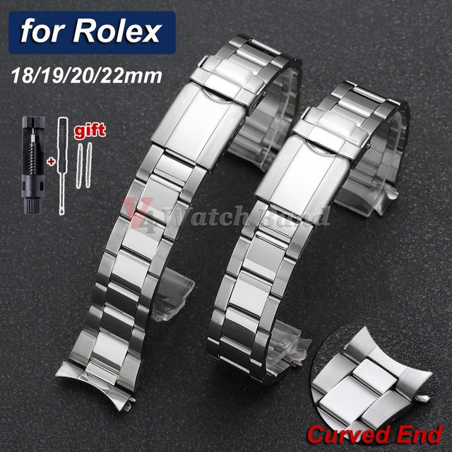 Uhrenarmband Edelstahl, Silber, Herren-Sportarmband - Bild 1