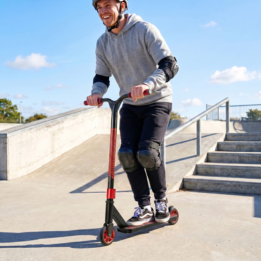 Sportnow Akrobatik-Scooter, Freestyle-Scooter, Rot - Bild 2