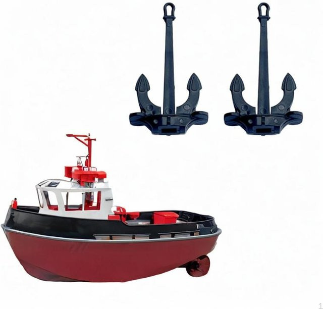 Crafttradeonline RC Bootsanker Ankerstange, Mini Hall DIY Komponenten, 2-teiliges Set - Bild 1