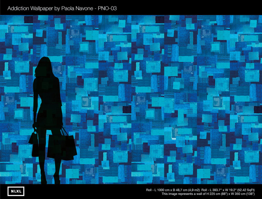 NLXL Tapete Addiction 03 PNO-03 Abstract Design in Blau, Vlies Tapete - Bild 3