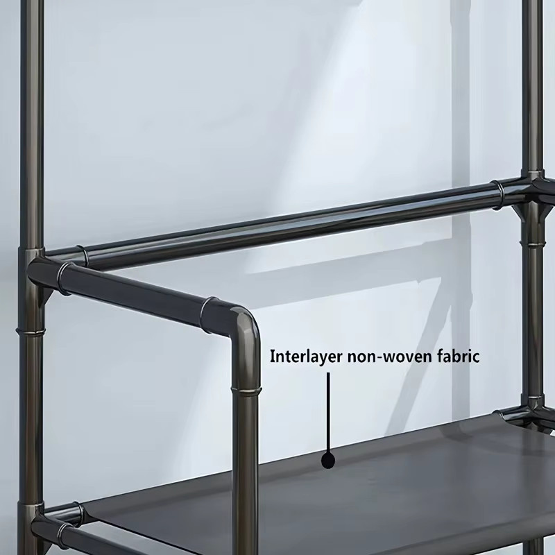 FLOWERS SPRAL Schuhregal in Schwarz, modernes und freistehendes Aufbewahrungsregal aus Kunststoff und Metall, Höhe: 154,0 cm, Breite: 60,0 cm - Bild 3