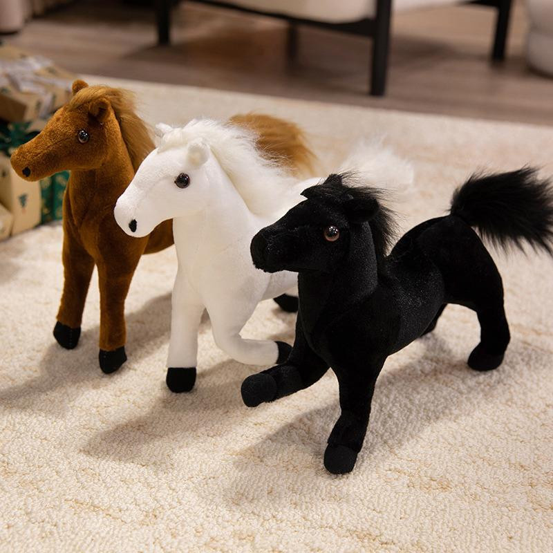 Weißes Pferd Plüschtier Puppe - Bild 1