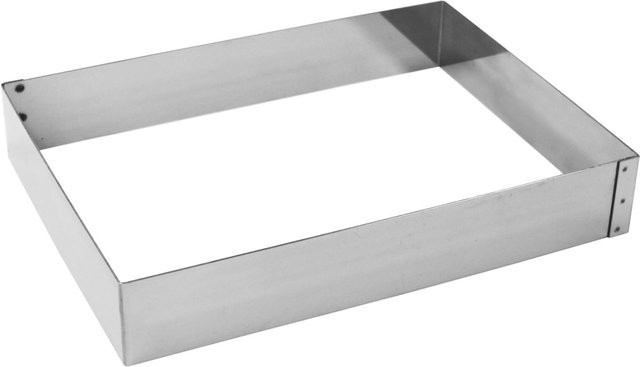 Schneider Schnitten- und Backrahmen rechteckig aus Edelstahl, Farbe Silber, B: 30 cm, T: 22 cm, H: 4 cm - Bild 1
