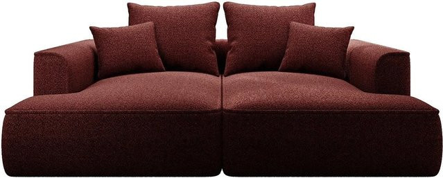 Vente-unique Sofa Pineta in Bordeaux Rot aus Chenille-Stoff, Breite: 230 cm - Bild 1