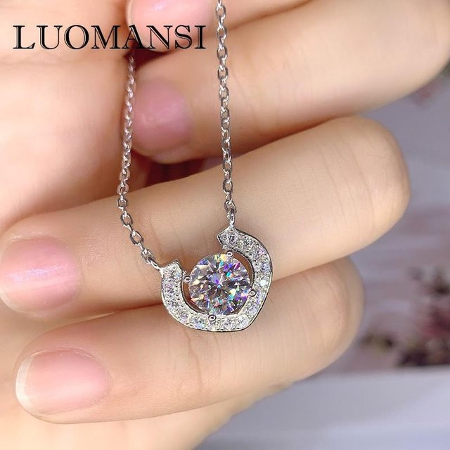 Luomansi Halskette, 925 Silber, Moissanite, Diamant, Damen, 45cm - Bild 1