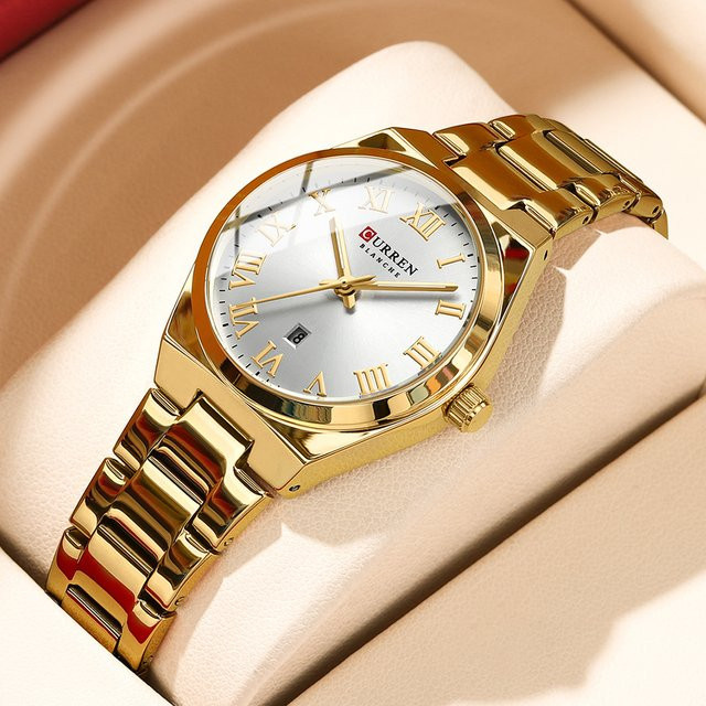 Curren Armbanduhr Edelstahl, Quarz, Grün, Datum, Damen - Bild 1