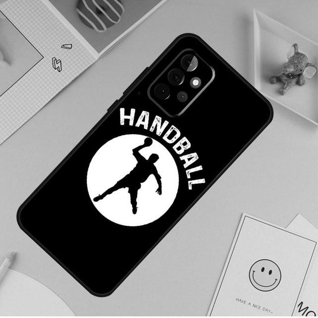 Handball Sport Schutzhülle für Samsung Galaxy A55 A35 A25 A15 A51 A71 A12 A32 A52 A13 A33 A53 A14 A34 A54 in Schwarz - Bild 1