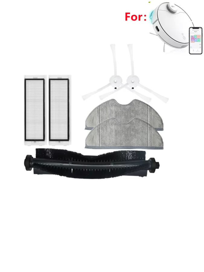 Roborock Ersatzteil-Set für S7 Pro und S5 Roboter Staubsauger mit HEPA-Filter, Seitenbürsten, Mopp-Tuch und Hauptwalzenbürste in Multicolor - Bild 2