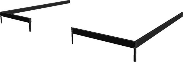 Fundament für Juliana Anlehn-Gewächshaus Veranda in Schwarz aus Stahl für 12,9 m² - Bild 1