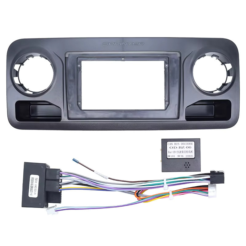 Android Multimedia-Audiosystem für 2018 Mercedes-Benz Sprinter LHD, 10,1 Zoll DVD-Stereo-Player mit MP3, MP5, CD-Player, Kabelbaum und Rahmen, Schwarz - Bild 1