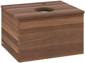 V&B Waschtischunterschrank Antao mit Frontstruktur in Weiß, B/T/H: 60 x 36 x 50 cm - Bild 1