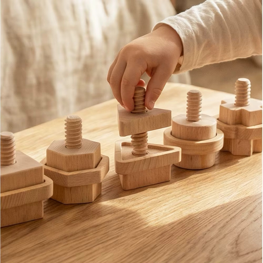 Tlewj Holznuss-Set, 2-in-1-Spielzeug, Holz - Bild 2
