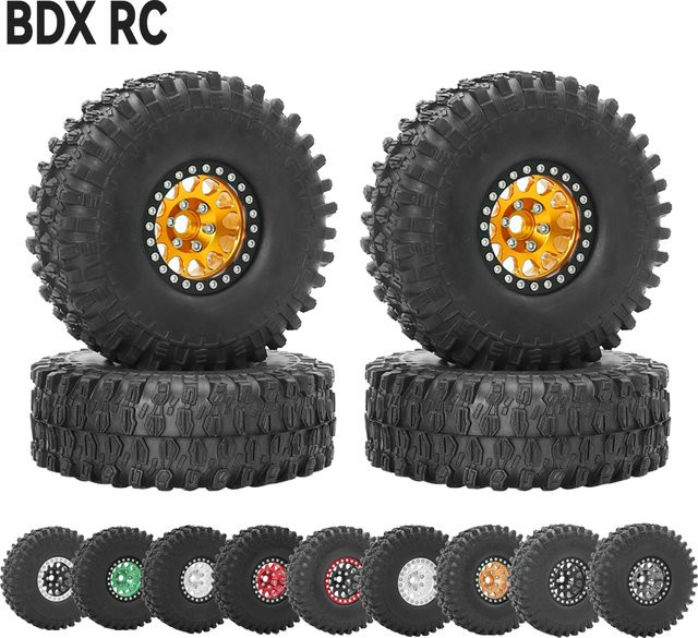 Metall 1,9 Beadlock Felgenreifen Set, Grau, Schwarz - Bild 1