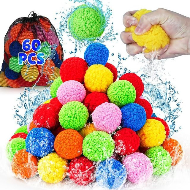 GoGirls Wiederverwendbare Wasserballons, 60-teiliges Set, Silikon, Bunt/Mehrfarbig - Bild 1