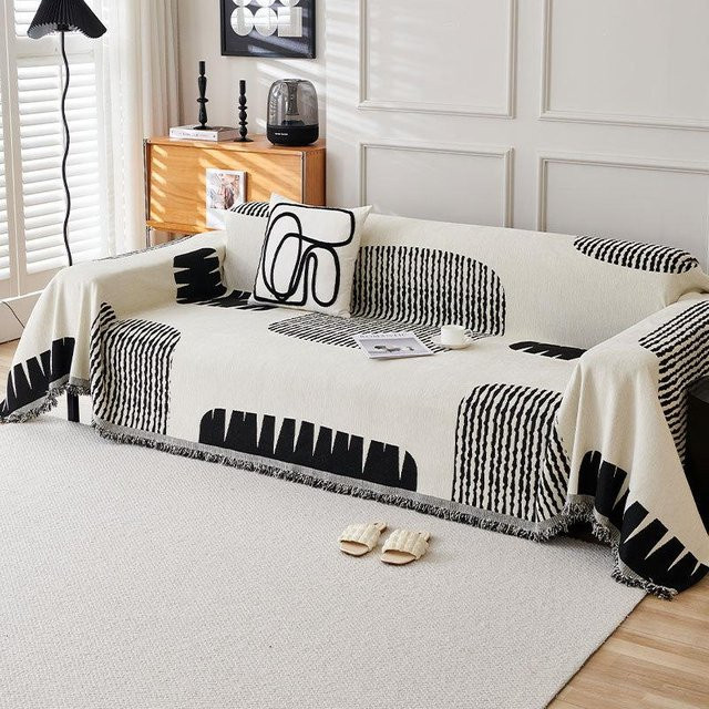 Super Six Cartoon-Jacquard-Sofa-Handtuchdecke mit Quasten, Mehrfarbig, B: 180 cm, T: 130 cm - Bild 1
