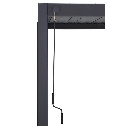 Mr. GARDENER Pergola Classic 111 aus Aluminium und Stahl in Schwarz und Anthrazit, B: 301,25 cm, T: 301,24 cm, H: 250,0 cm - Bild 3