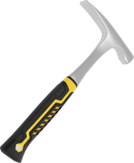 Geologischer Metallhammer aus Kohlenstoffstahl in Silber für DIY-Handarbeiten - Bild 1