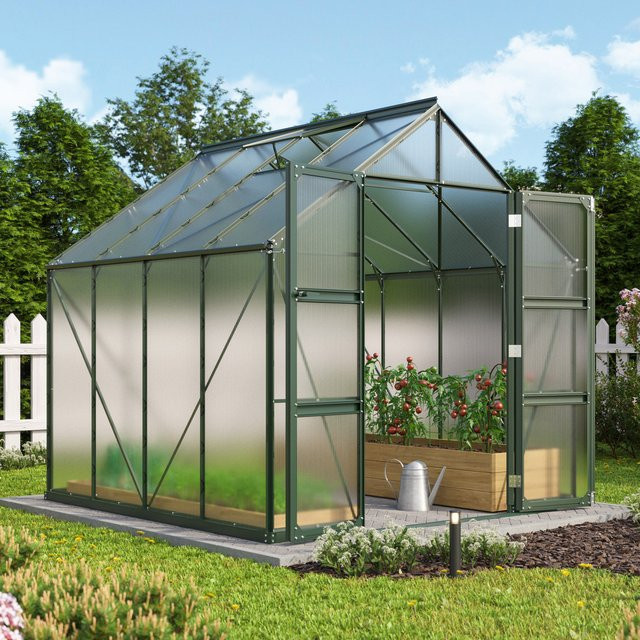 Vitavia Gewächshaus Domus 6700 in Smaragdgrün mit 6,7 m² Fläche und 6 mm Polycarbonat-Verglasung - Bild 1