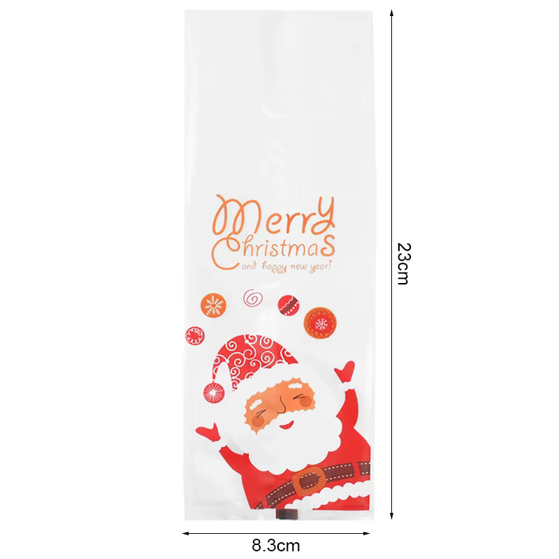 25 Stück transparente Kekstüten mit Weihnachtsmotiv von ZQNYCY für Weihnachts-Keksverpackungen - Bild 3